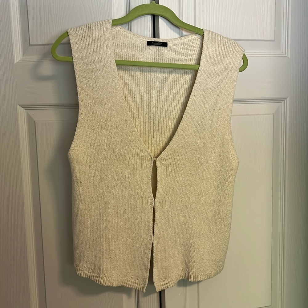 Massimo Dutti open sweater vest top